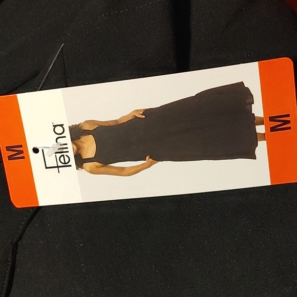 NWT Felina Women's Tiered Maxi Dress Black - Picture 4 of 5
